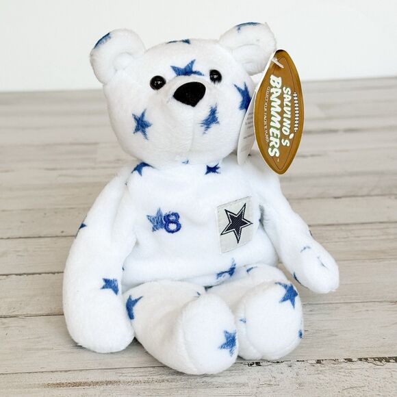 Vintage 1999 Salvino’s Bammers Troy Aikman #8 Dallas Cowboys Bear NFL Plush NWT - Picture 9 of 16